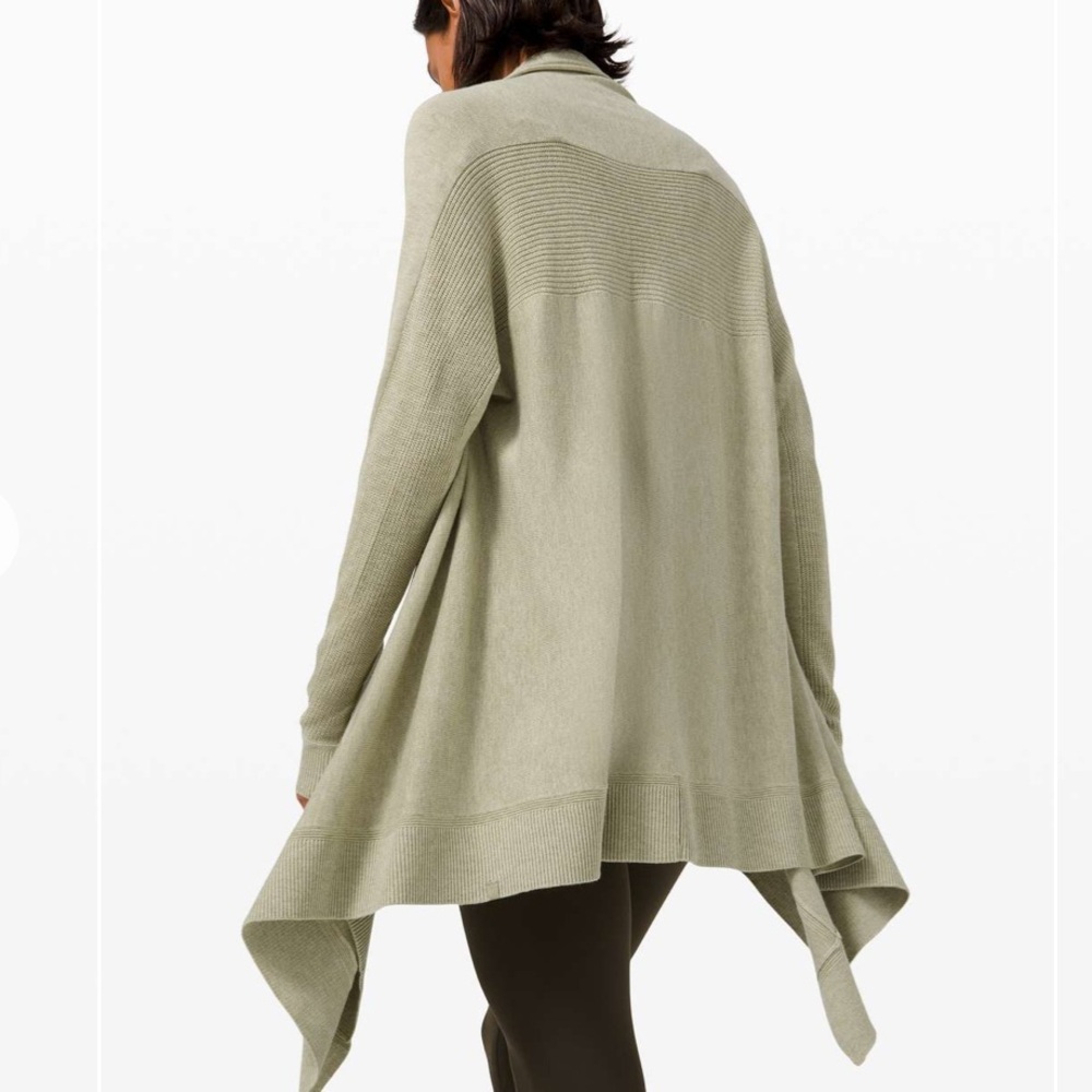 Lululemon Cashlu Knit Wrap Heathered Rosemary Green xs/small